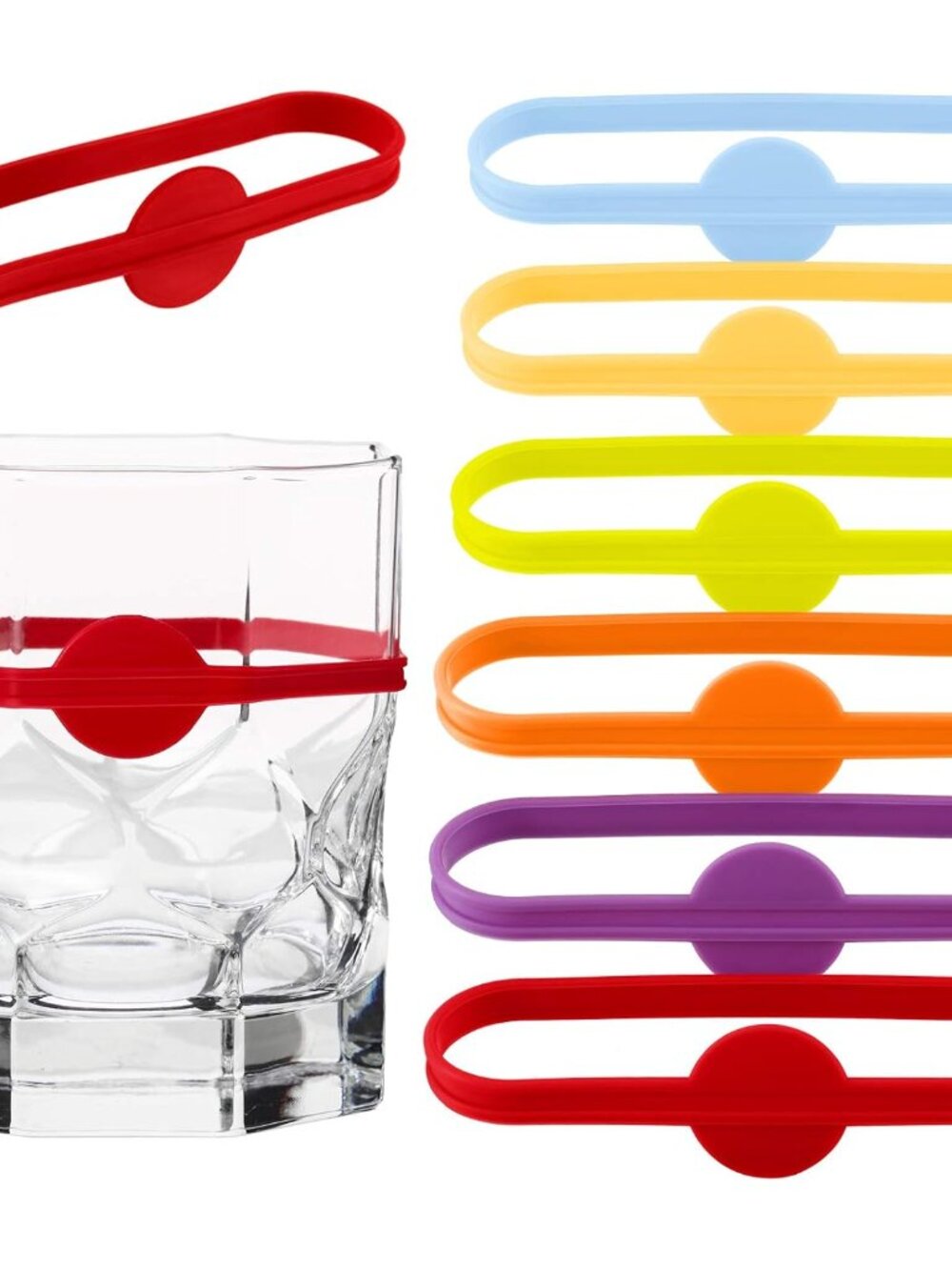 24 Pcs Silicone Drink Markers Reusable Cup and Glass Identifiers